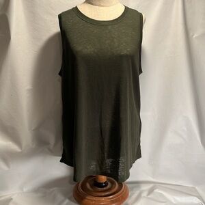 Athleta Dark Green Breezy Tank XL